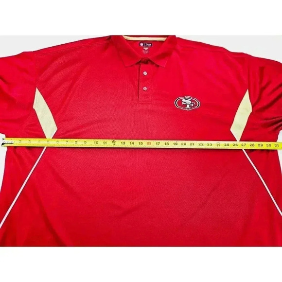 NFL Team Apparel Size 4XL Men's San Francisco 49ers Red Short Sleeve Logo Polo - Picture 3 of 9